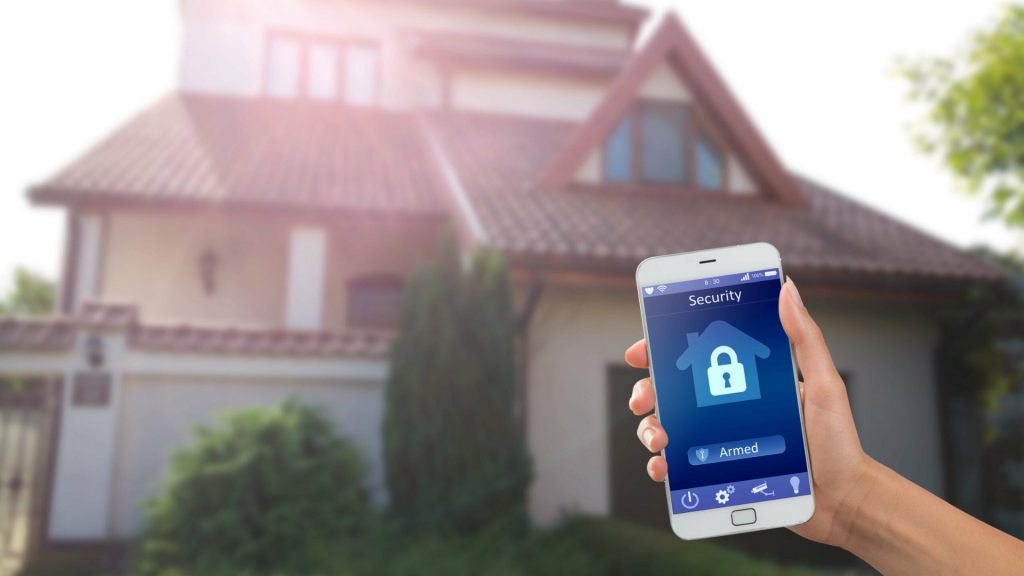 A smartphone app for residential smart locks showing the lock is armed and locked